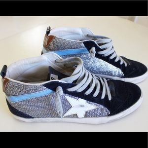 Golden Goose Mid Star Disco Glitter shoes 🤍✨